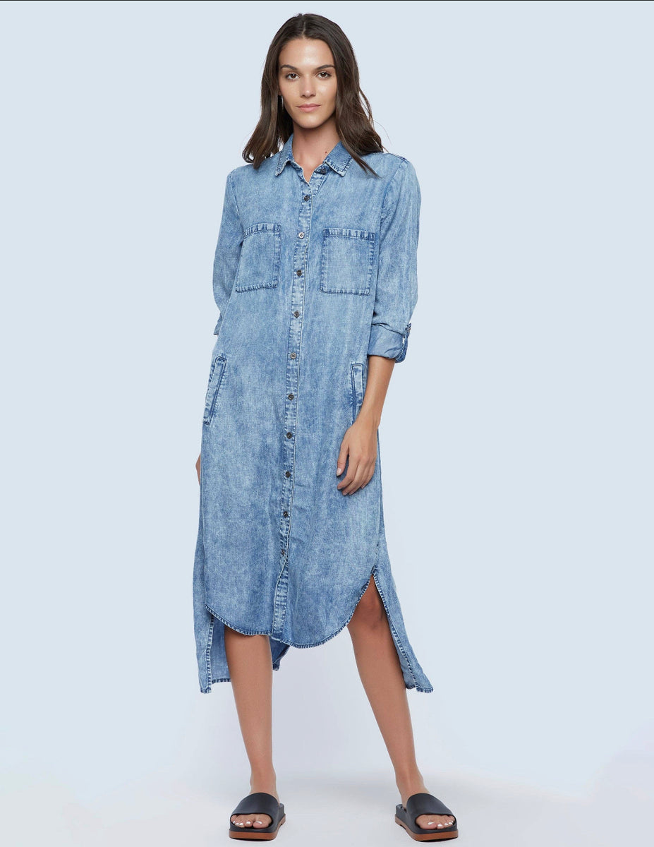 Zara denim cheap shirt dress