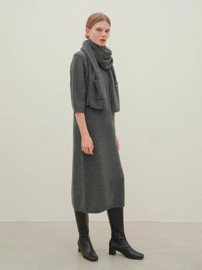 Scarf Dress - Grey