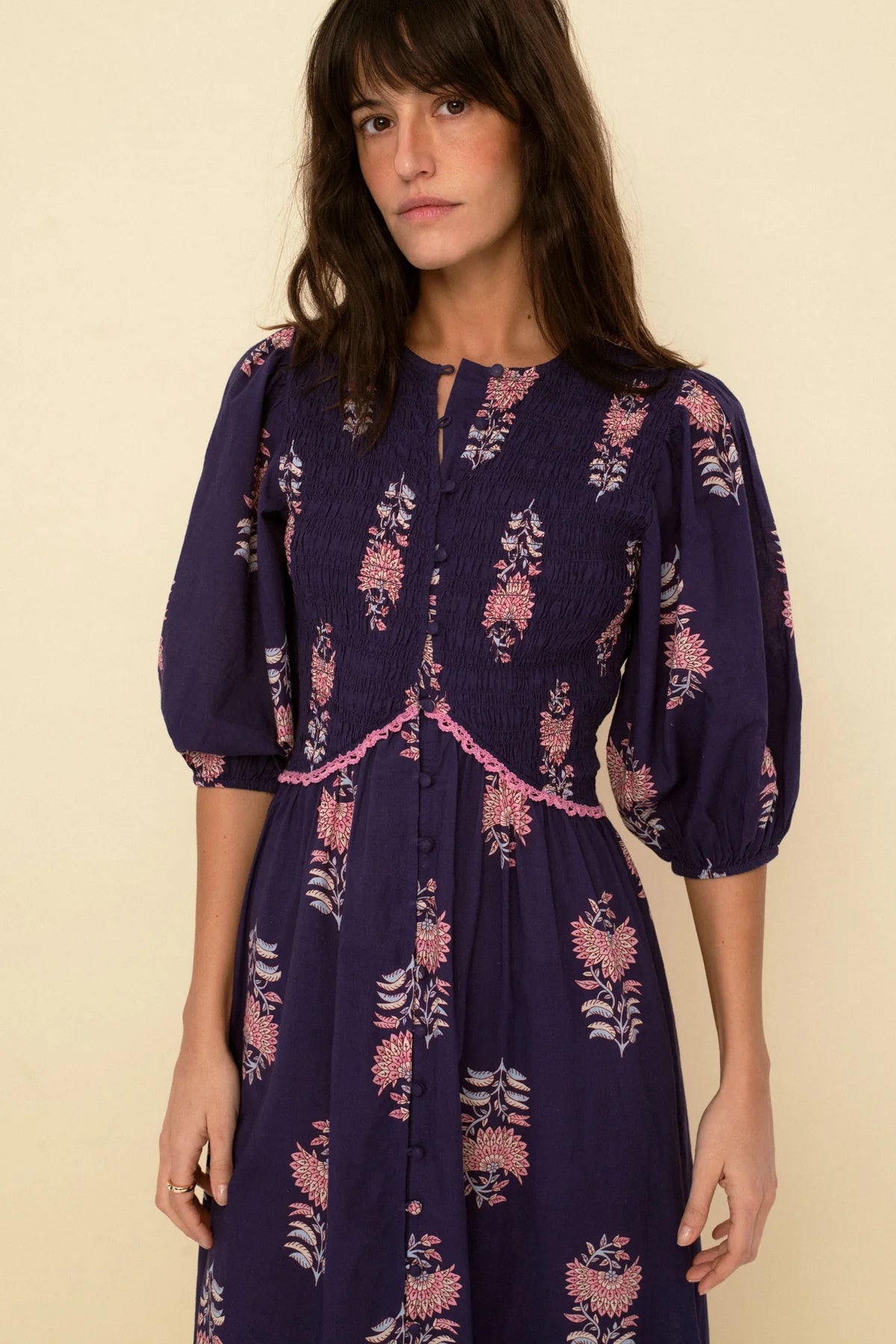 Magnolia Dress - Navy