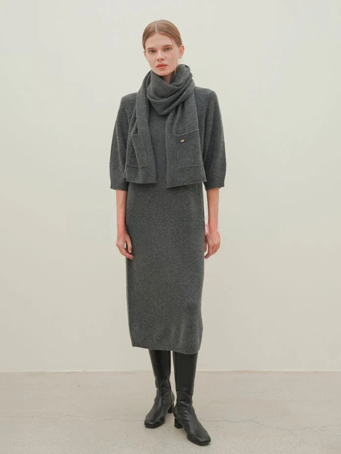 Scarf Dress - Grey