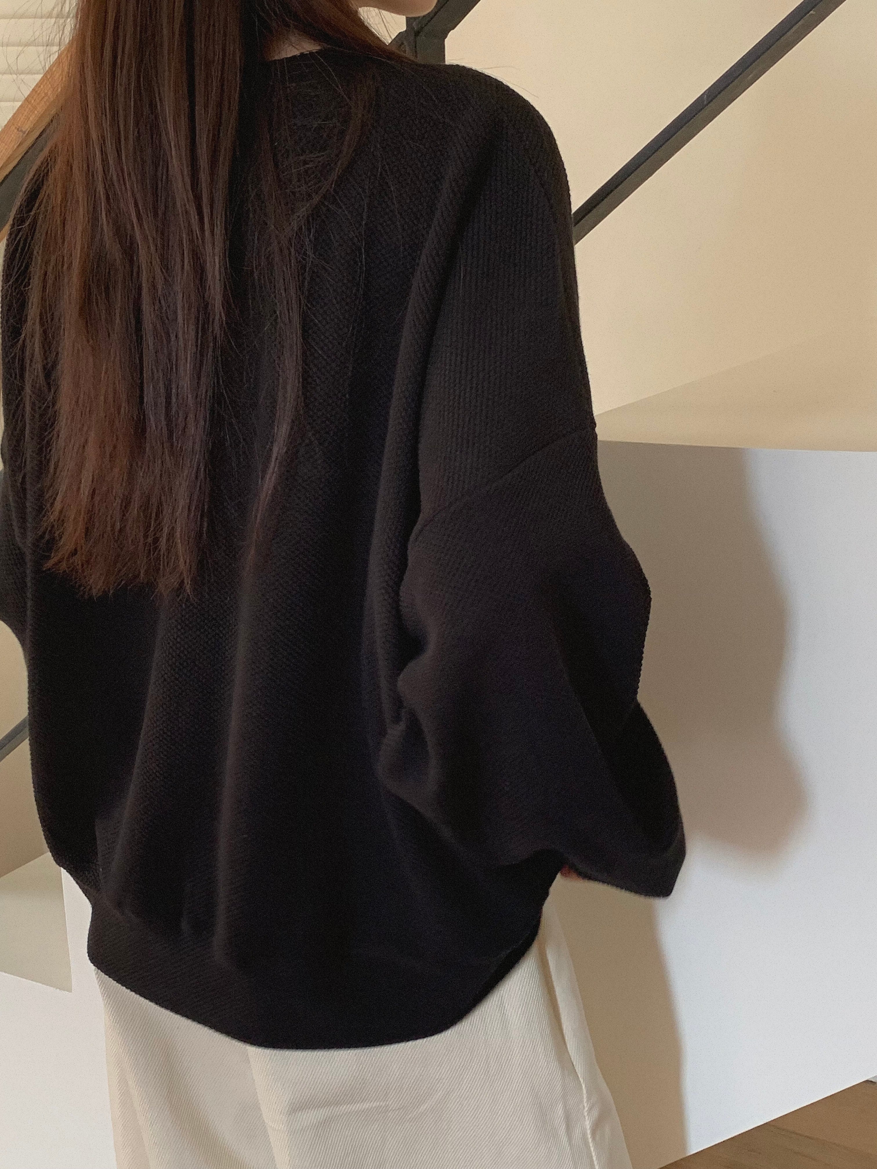 Rina Bow Sweater - Black