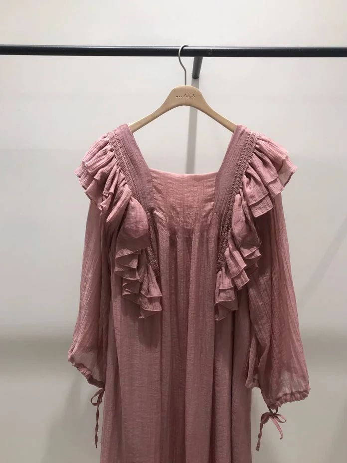 Lace Sleeper Dress Dusty Pink