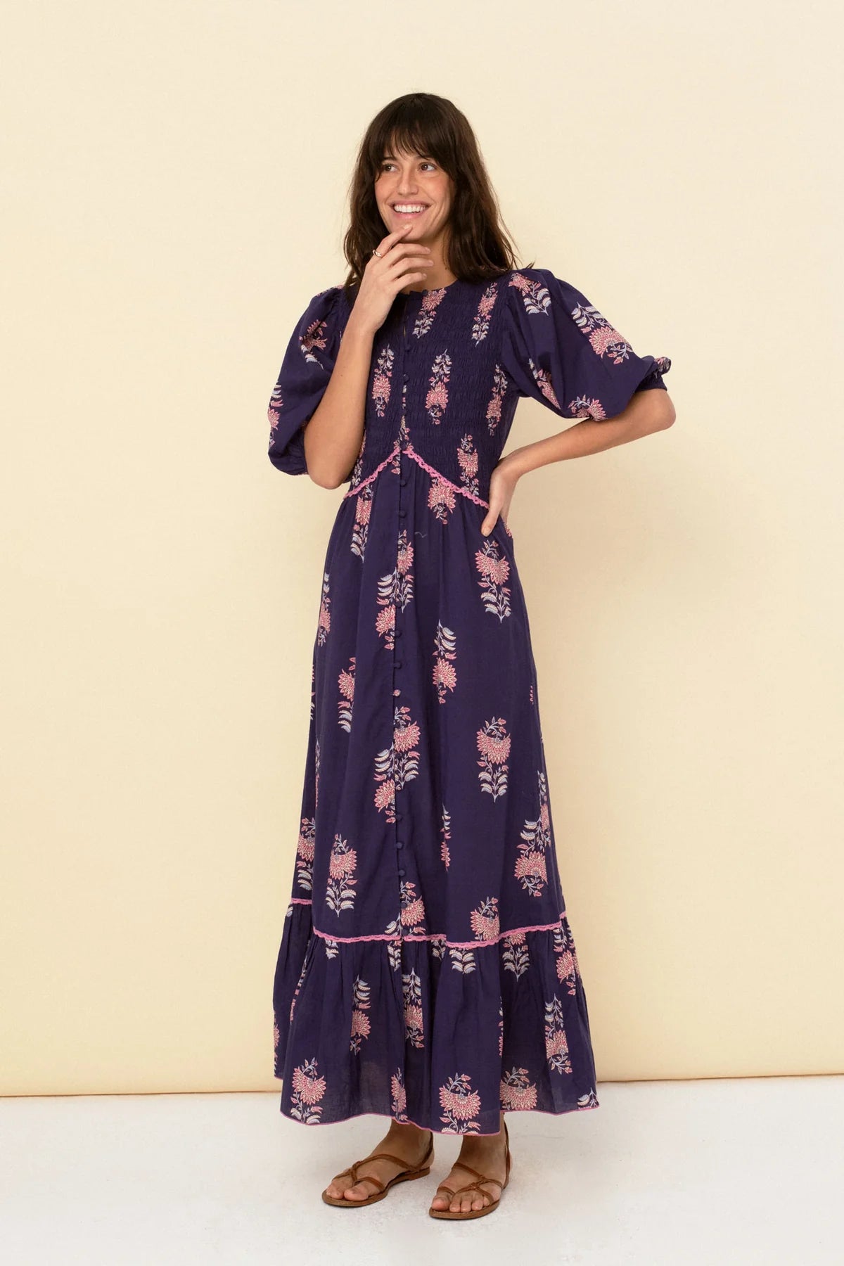 Magnolia Dress - Navy