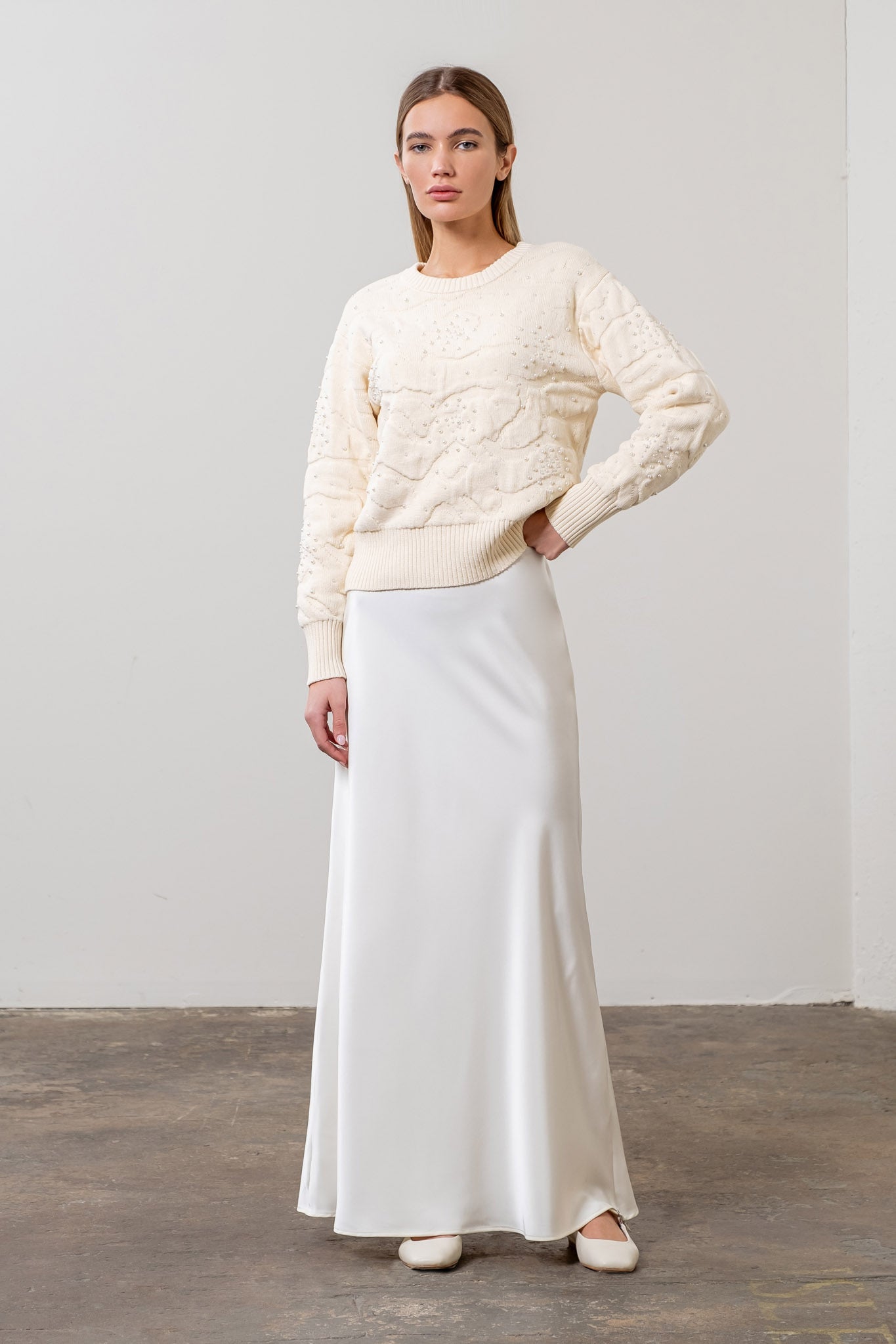 Pearl Trim Pullover