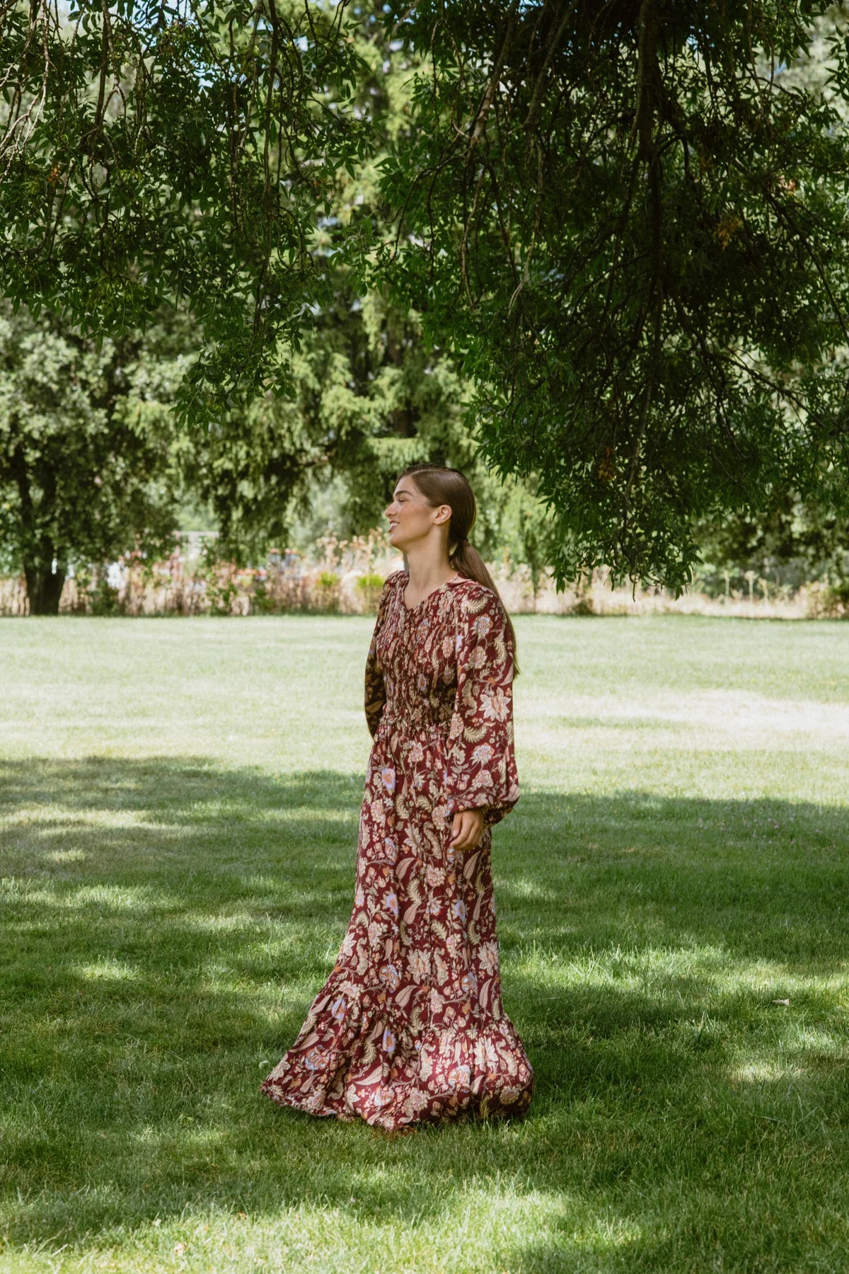 Magnolia Dress - Burgundy