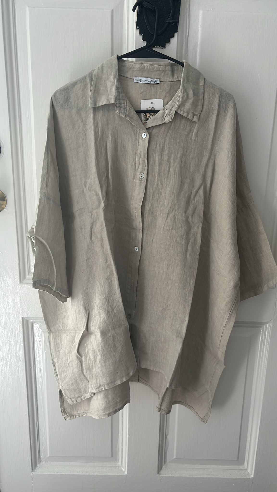 Linen Teddy Shirt - natural