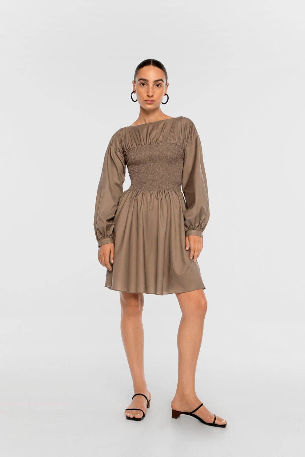 Cinch Dress Taupe